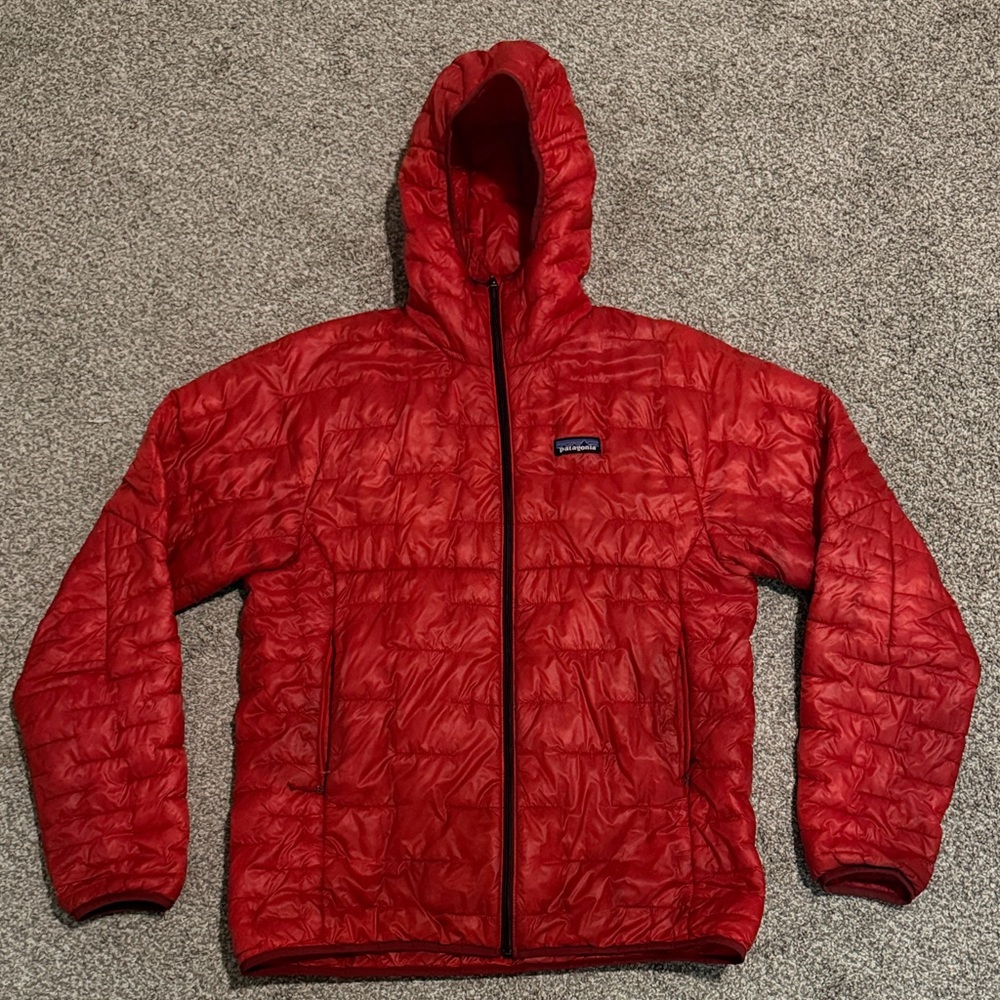 Patagonia Nano Puff Hoodie Red Puffer Jacket